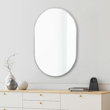 Milly 24 in. W x 36 in. H Medium Oval Metal Framed Wall Mirror - JONATHAN Y